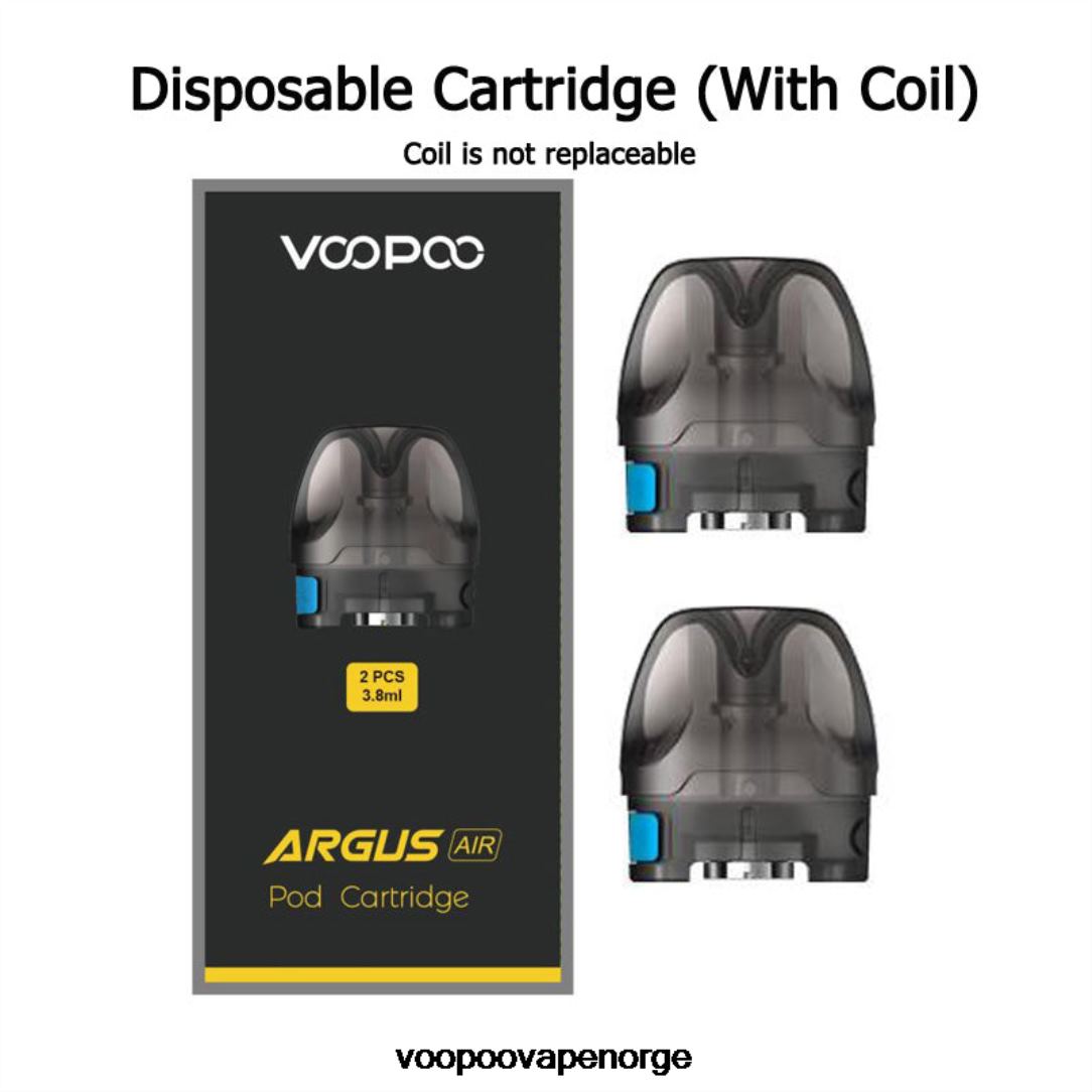 VOOPOO ARGUS AIR pod-kassett (2 stk) 64N0H535 pod med 0,8 ohm spole - VOOPOO Vape Gene Norge