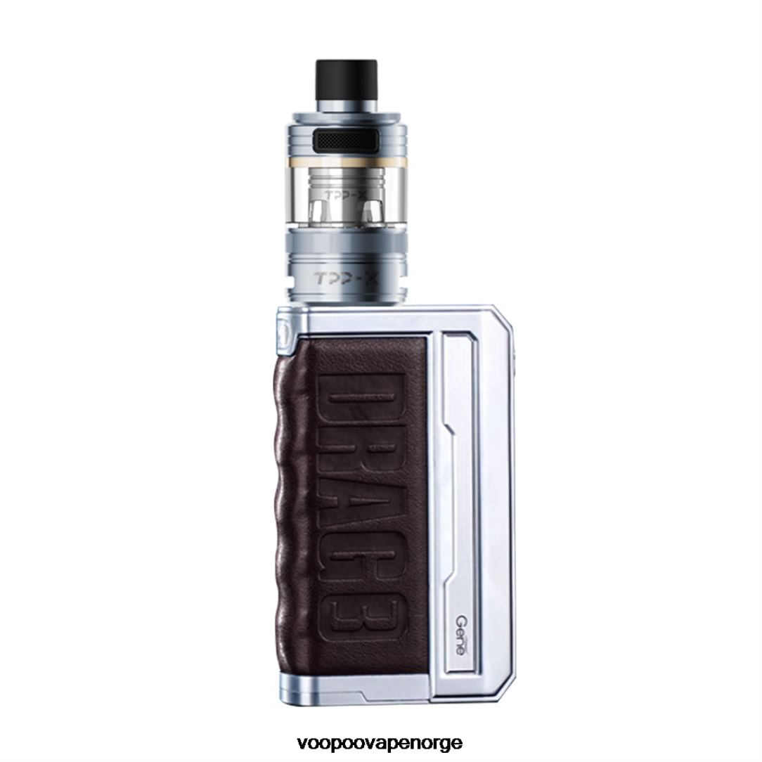 VOOPOO DRAG 3 TPP X boks mod sett 64N0H269 sølv kaffe brun - VOOPOO Vape Norge