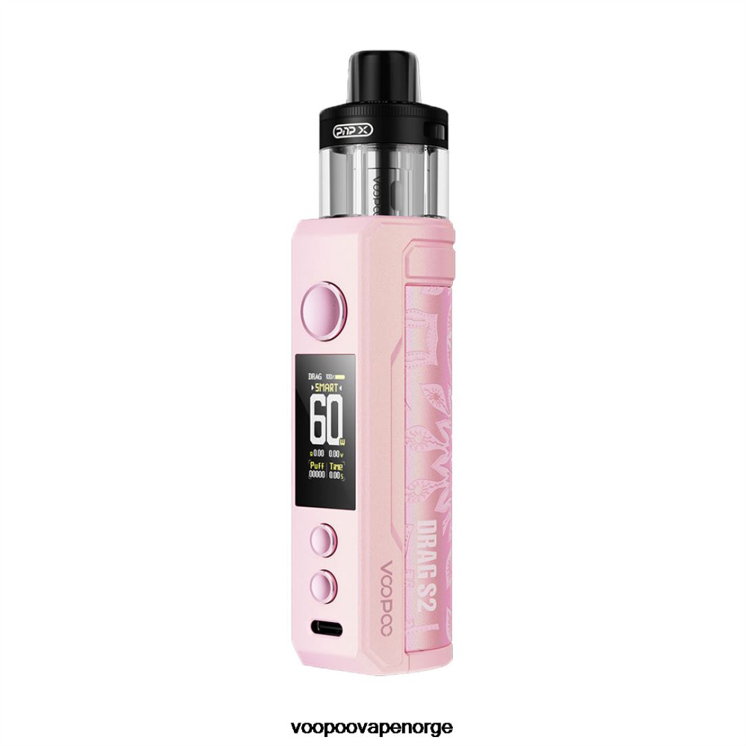 VOOPOO DRAG S2 pod mod sett 64N0H259 lyser rosa - VOOPOO Vape Norge