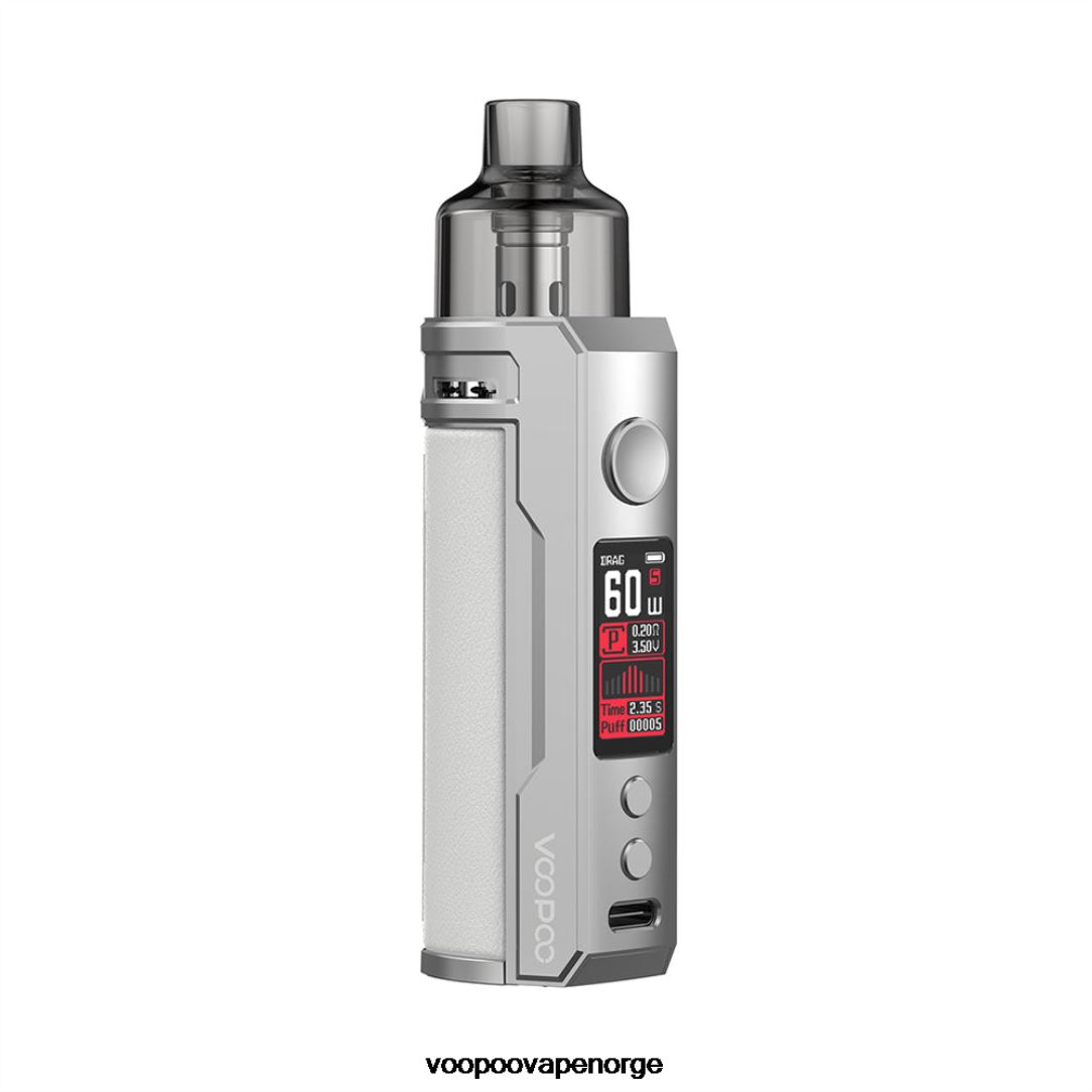 VOOPOO DRAG S pod mod sett 64N0H201 sølv hvit - VOOPOO Vape Juice Norge