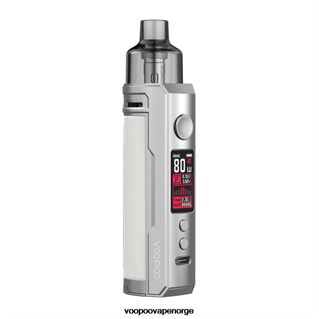 VOOPOO DRAG X pod mod sett 64N0H177 sølv hvit - VOOPOO Vape Near Me