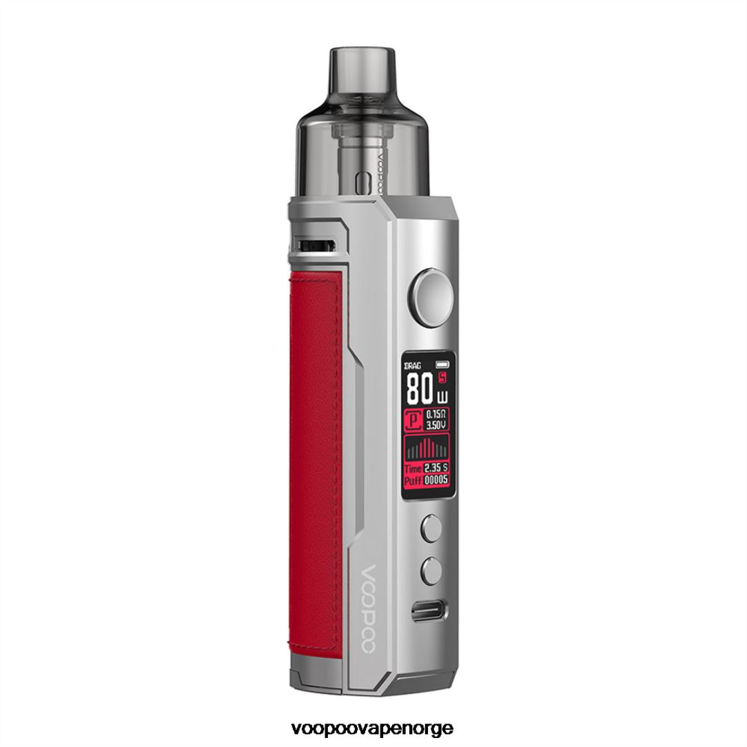 VOOPOO DRAG X pod mod sett 64N0H178 sølv rød - VOOPOO Norge